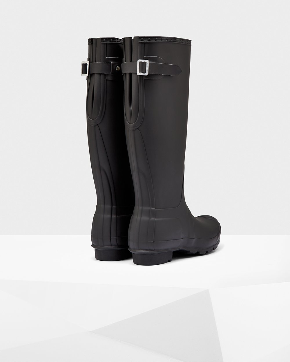 Galochas Altas Hunter Feminina Pretas - Original Back Adjustable - 65VLPDCOU